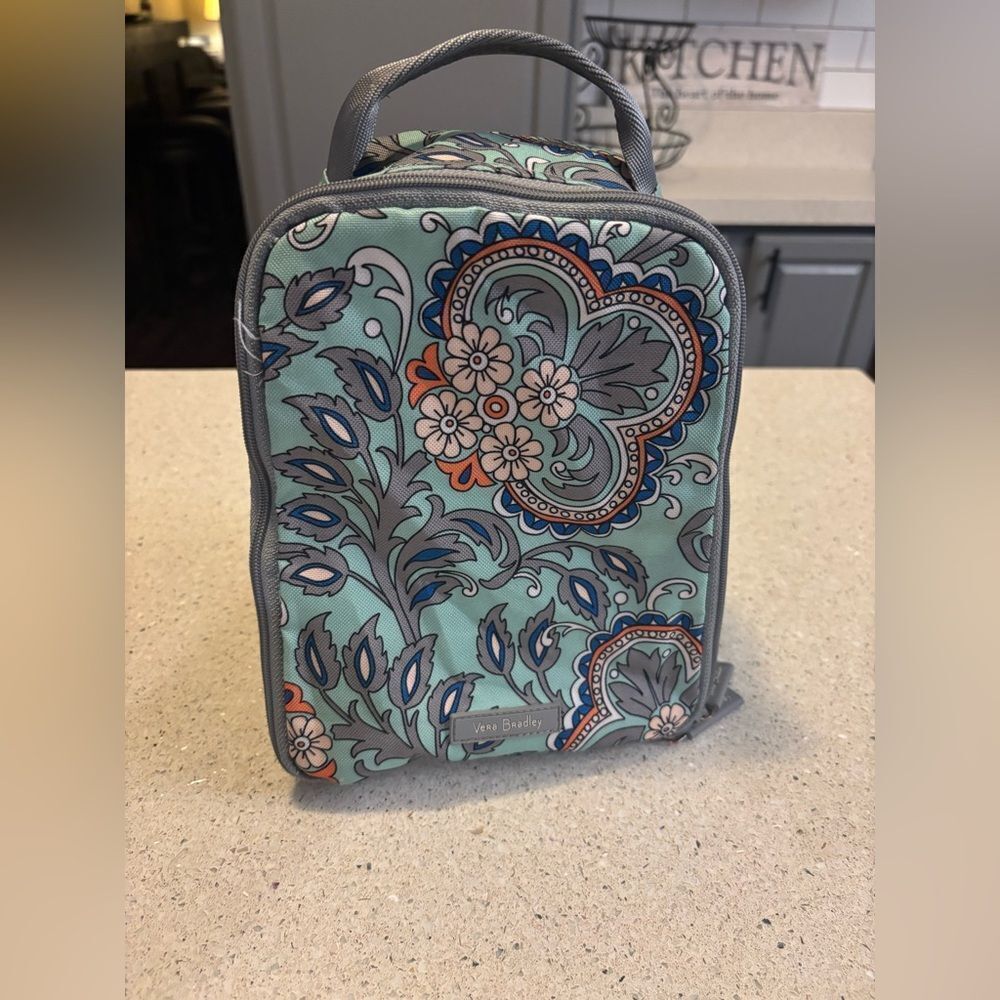 Vera Bradley Blue and Orange Floral Lunch Bag